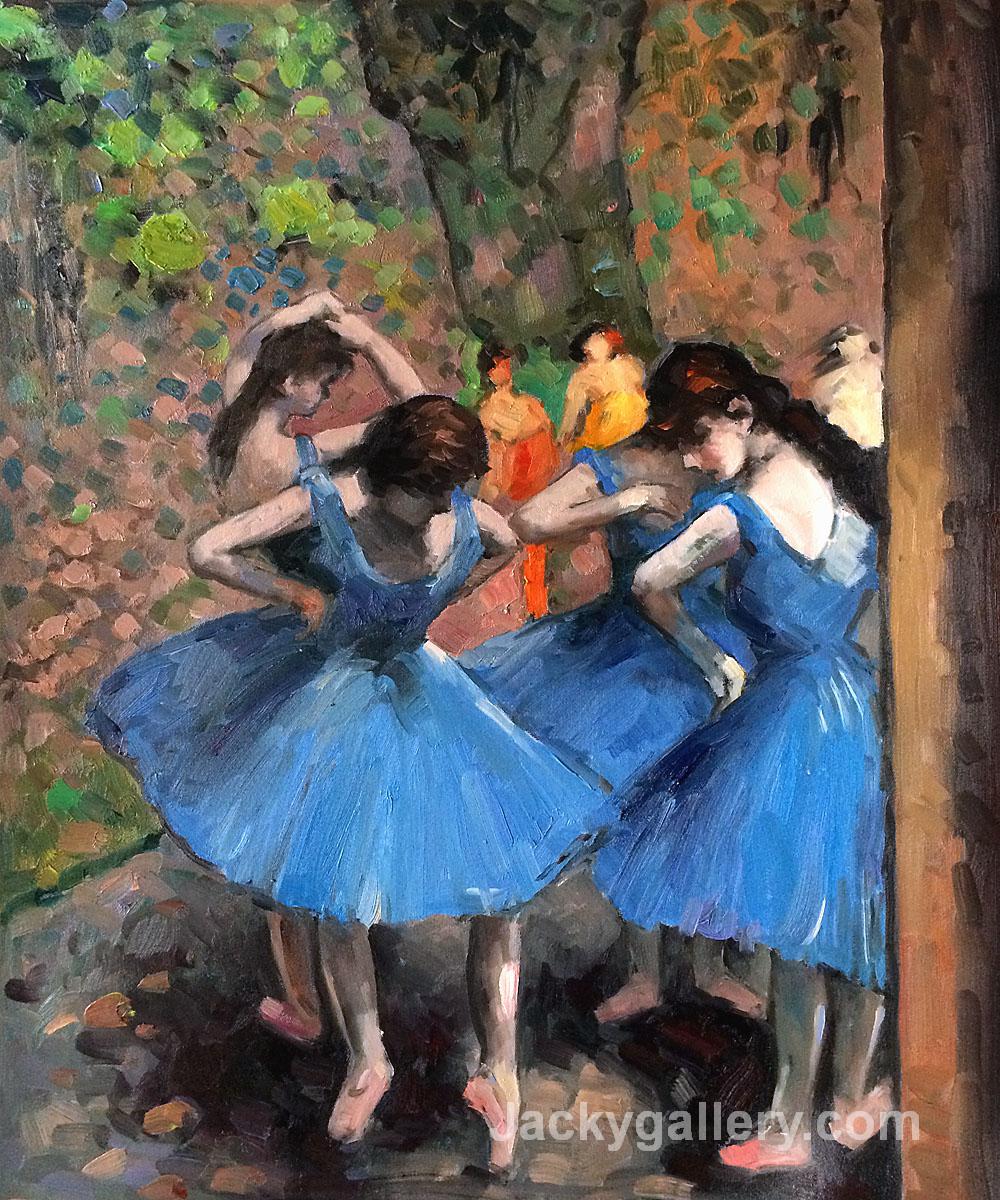 Dancers in Blue by Edgar Degas paintings reproduction